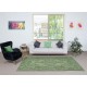Contemporary Handmade Turkish Wool Area Rug in Green
