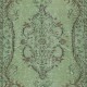 Contemporary Handmade Turkish Wool Area Rug in Green