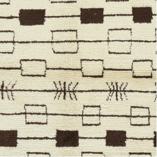 Contemporary Moroccan Tulu Rug, 100% Natural Wool, Custom Options Available	