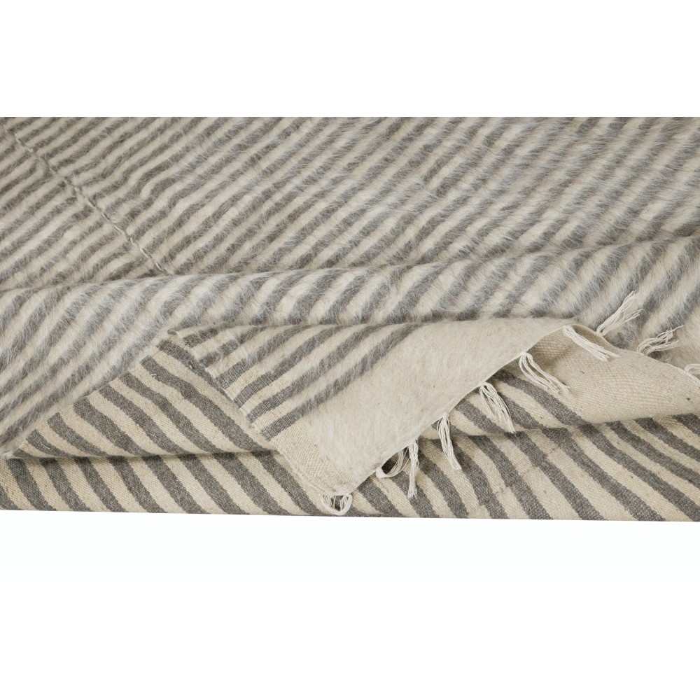 Flat-Weave Kilim Rug. Decorative Sofa Throw. Striped Bed Cover, Blanket