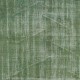Modern Handmade Wool Area Rug Overdyed in Green, Distressed Turkish Rug