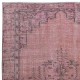 Handmade Area Rug for Kids Room. Pink Living Room Rug. Modern Bedroom Rug