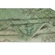 Green Color Wool Area Rug for Modern Interiors, Handmade in Turkey