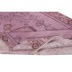 Modern Pink Color Over-Dyed Rug. Handmade Turkish Floor Rug. Bohemian Home Decor
