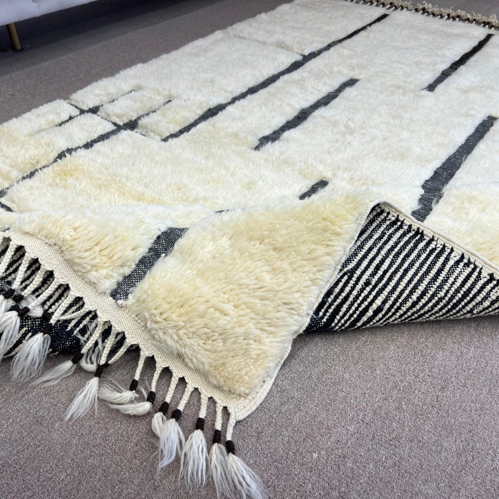 Modern Moroccan style Handmade Rug, 100% Natural Wool. Custom Options Available