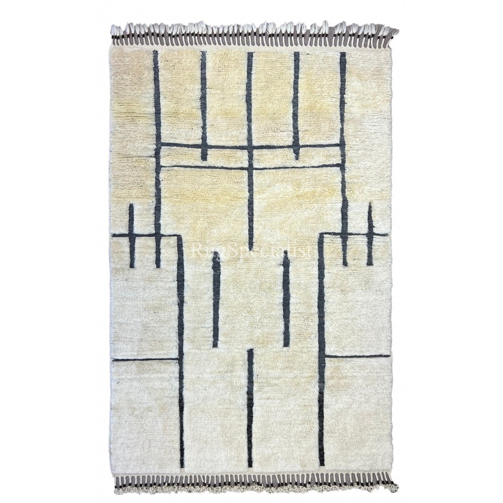 Modern Moroccan style Handmade Rug, 100% Natural Wool. Custom Options Available