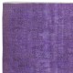 Purple Color Handmade Wool Rug from Turkey, Great 4 Modern Interiors