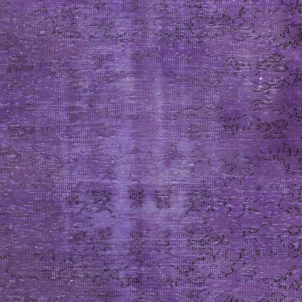 Purple Color Handmade Wool Rug from Turkey, Great 4 Modern Interiors
