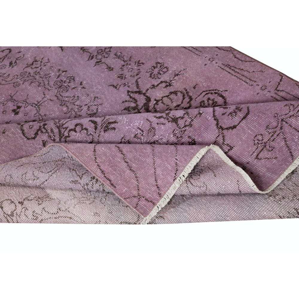 Modern Anti-bacterial Area Rug in Purple, Hand-Made in Turkey
