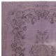 Modern Anti-bacterial Area Rug in Purple, Hand-Made in Turkey