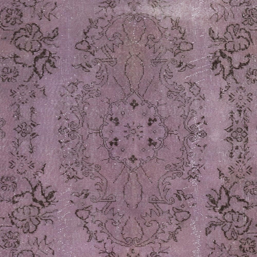 Modern Anti-bacterial Area Rug in Purple, Hand-Made in Turkey