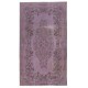 Modern Anti-bacterial Area Rug in Purple, Hand-Made in Turkey