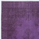 Contemporary Area Rug in Purple Color, Hand-Knotted in Turkey