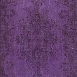 Contemporary Area Rug in Purple Color, Hand-Knotted in Turkey