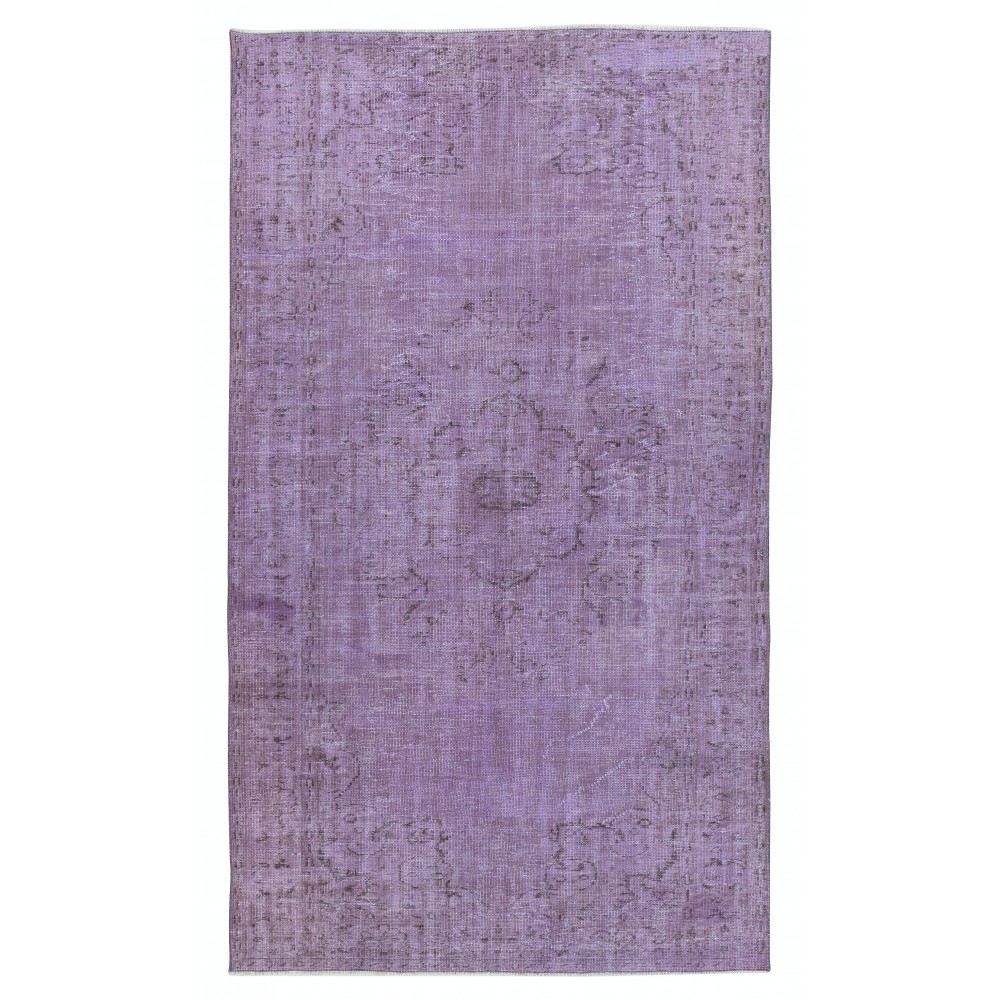 Art Deco Hand-knotted Area Rug. Bohemian Turkish Floor Covering. Modern Home Decor