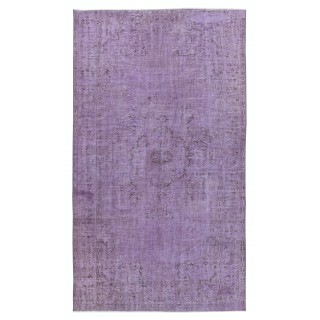 Art Deco Hand-knotted Area Rug. Bohemian Turkish Floor Covering. Modern Home Decor