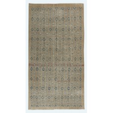 Vintage Handmade Turkish Area Rug for Living Room Decor