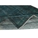 Modern Turkish Floor Rug in Dark Green Color. Hand Knotted Area Rug for Living Room