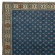 Vintage Handmade Floral Patterned Blue Turkish Area Rug. 100% Wool
