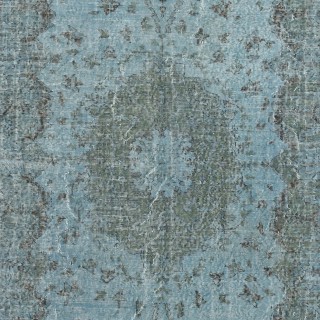 Contemporary Handmade Turkish Area Rug in Blue. Woolen Floor Covering Contemporary Handmade Turkish Area Rug in Blue. Woolen Floor Covering