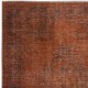 Handmade Anti-bacterial Wool Area Rug. Orange Color Hand Knotted Turkish Rug
