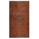 Handmade Anti-bacterial Wool Area Rug. Orange Color Hand Knotted Turkish Rug