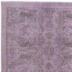 Hand-Made Purple Color Area Rug with Flower Design, Redyed Bohem Carpet for Living Room