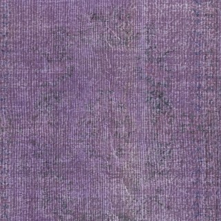 Handmade Purple Color Re-Dyed Hand Knotted Turkish Rug, Low Pile Floor Covering