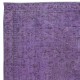 Handmade Anti-bacterial Area Rug, Purple Color Hand Knotted Turkish Rug