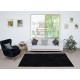 Plain Black Color Over-Dyed Area Rug, Handknotted and Handwoven in Turkey