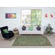 Contemporary Handmade Turkish Wool Area Rug in Green