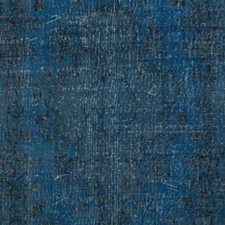 Vintage Handmade Turkish Area Rug dyed in Blue 4 Modern Interiors