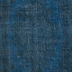 Vintage Handmade Turkish Area Rug dyed in Blue 4 Modern Interiors