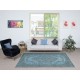 Modern Area Rug in Blue, Hand-woven and Hand-knotted in Turkey