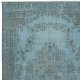 Modern Area Rug in Blue, Hand-woven and Hand-knotted in Turkey