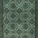 Contemporary Handmade Floral Patterned Turkish Wool Area Rug in Green Color