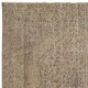 Contemporary Hand-knotted Area Rug. Brown Color Turkish Floor Covering