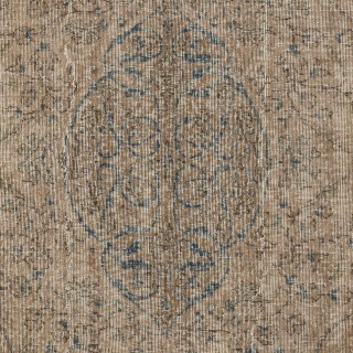 Contemporary Hand-knotted Area Rug. Brown Color Turkish Floor Covering