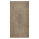 Contemporary Hand-knotted Area Rug. Brown Color Turkish Floor Covering
