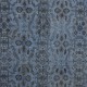Contemporary Handmade Blue Color Turkish Area Rug with Floral Design