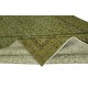 Modern Handmade Floral Patterned Turkish Wool Area Rug in Green Color