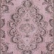 Contemporary Area Rug in Pink. Hand-Knotted in Turkey. Wool pile on cotton foundation