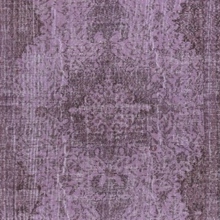 Hand-Made Purple Floor Rug from Turkey, Redyed Bohem Carpet for Living Room
