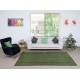 Contemporary Handmade Floral Patterned Low Pile Turkish Wool Area Rug in Green Color