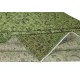 Modern Turkish Floral Patterned Rug in Green Color. Hand Knotted Area Rug for Kitchen and Living Room