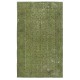 Modern Style Floral Patterned Area Rug Over-Dyed in Green, Handmade in Turkey