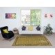 Decorative Hand Knotted Turkish Area Rug in Yellow with Medallion Design