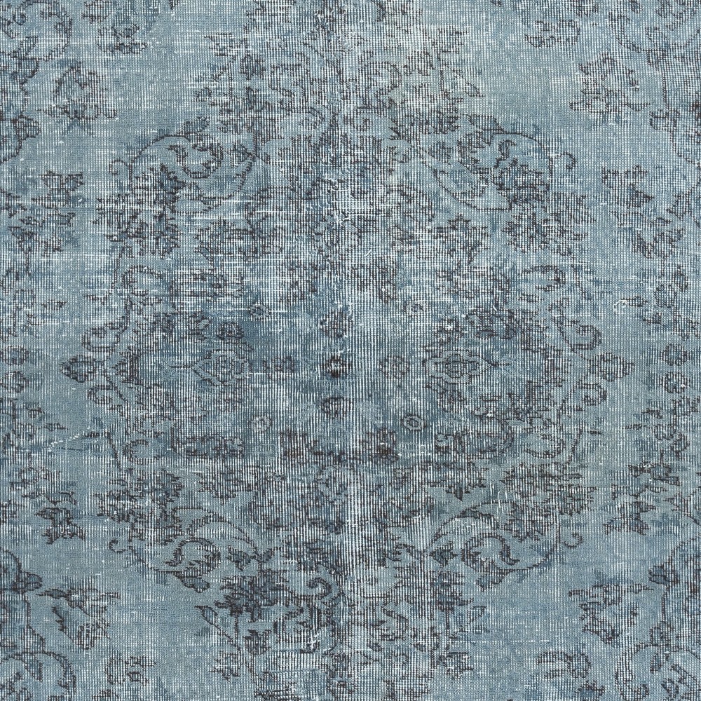 Light Blue Color Handmade Anti-Bacterial Turkish Wool Area Rug for Modern Home and Office Decor