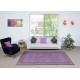 Floral Patterned Purple Color Rug, Handmade Turkish Floor Rug, Contemporary Home Decor