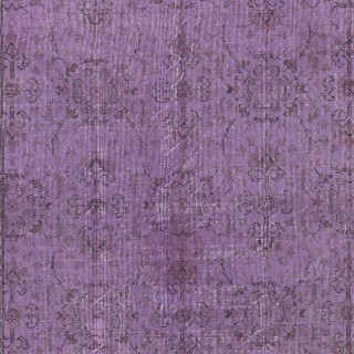Floral Patterned Purple Color Rug, Handmade Turkish Floor Rug, Contemporary Home Decor